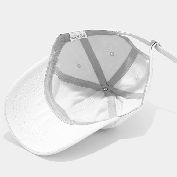 Women's White Fashion Baseball Cap Adjustable Strap Back Visor Sports Hat - Picture 5 of 7